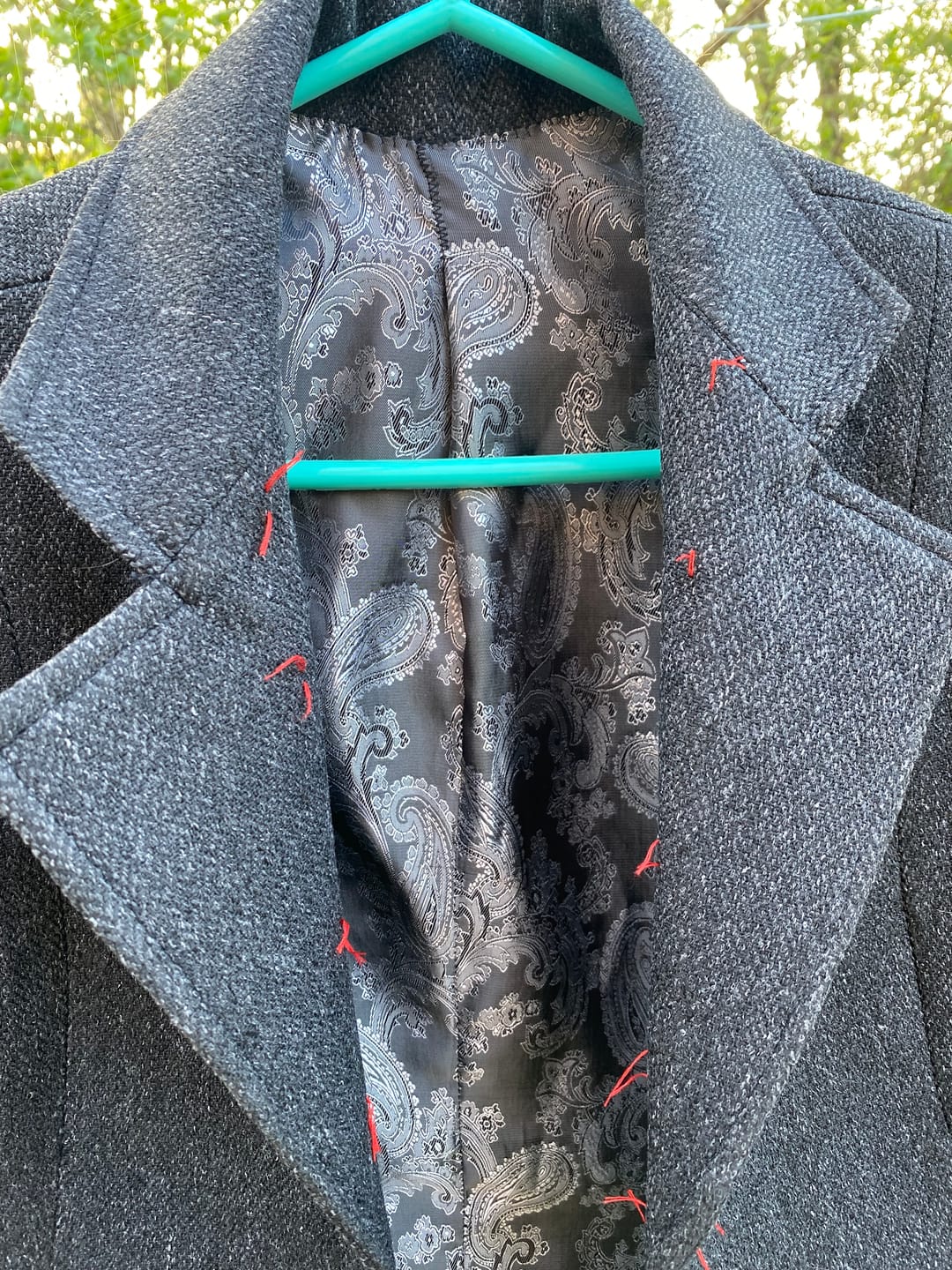 Customer photo review of Paisley Jacquard Lining Fabric