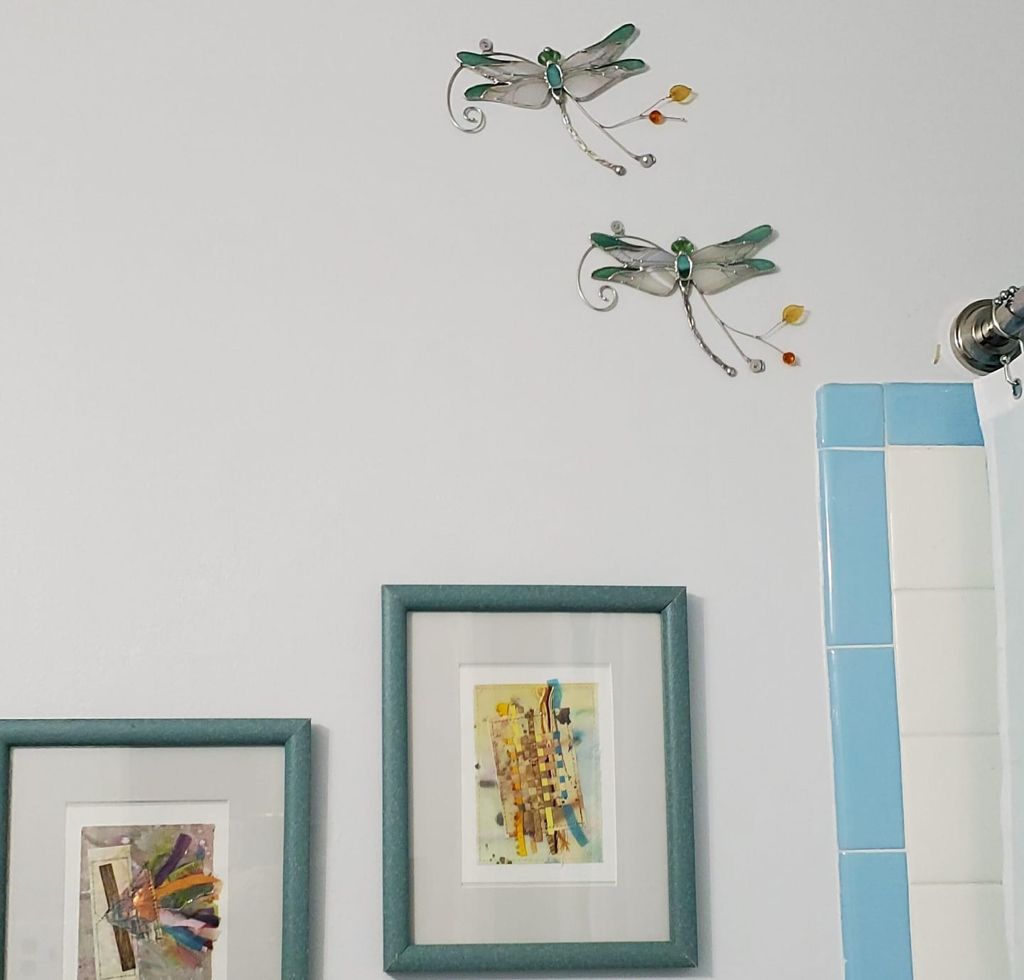 Customer photo review of Stained glass Blue Dragonfly