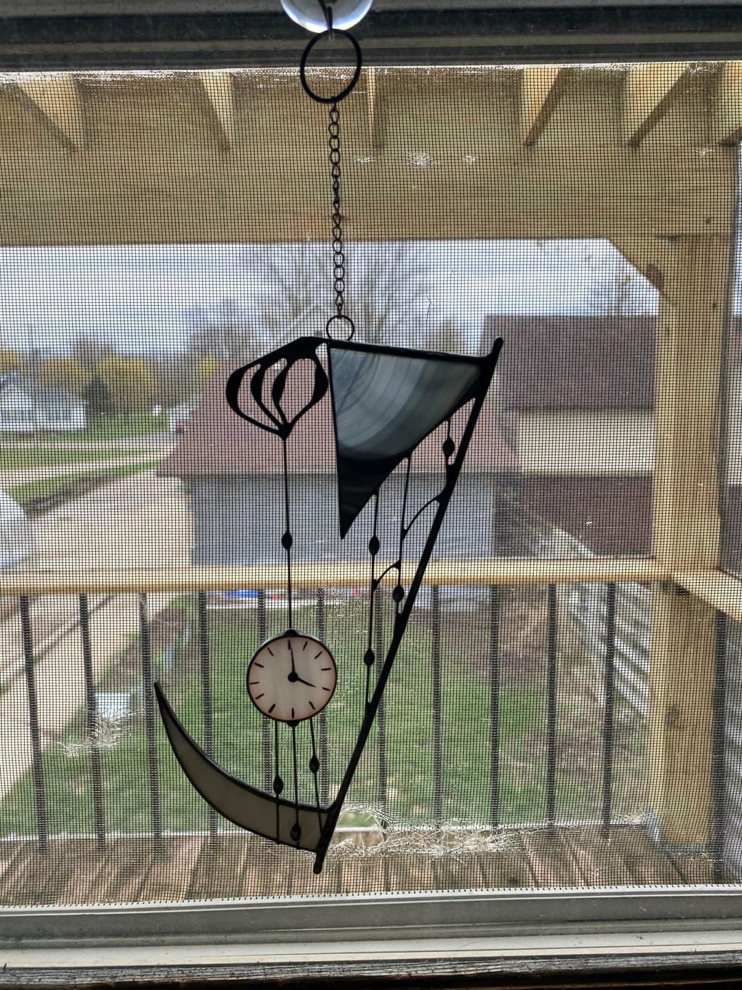 Customer photo review of Suncatcher stained glass "Hand of Death"