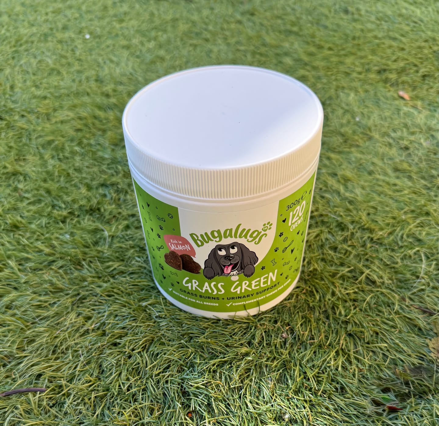 Customer photo review of Grass Green Supplement Chews for Dogs