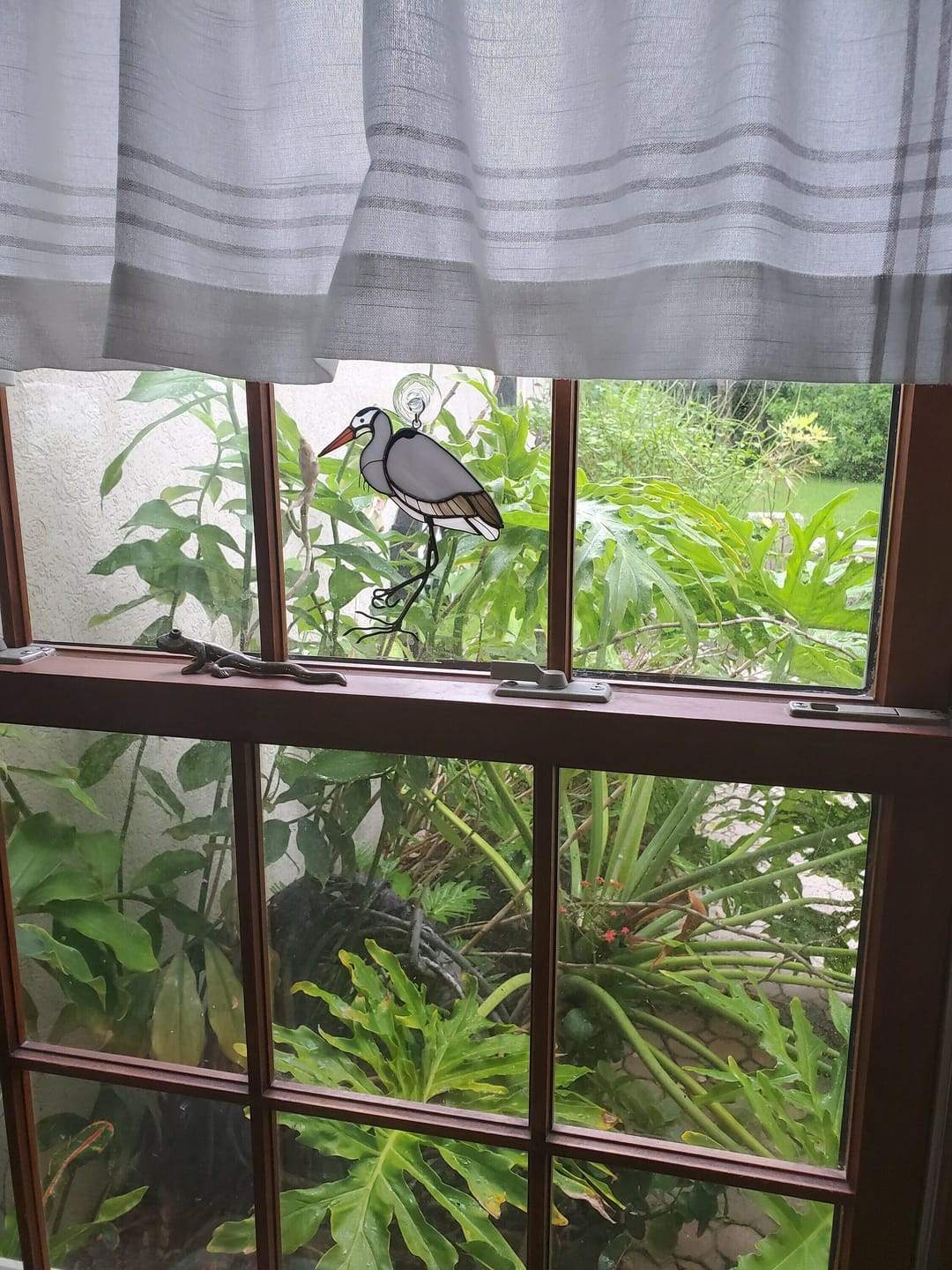 Customer photo review of Bird stained glass Blue Heron