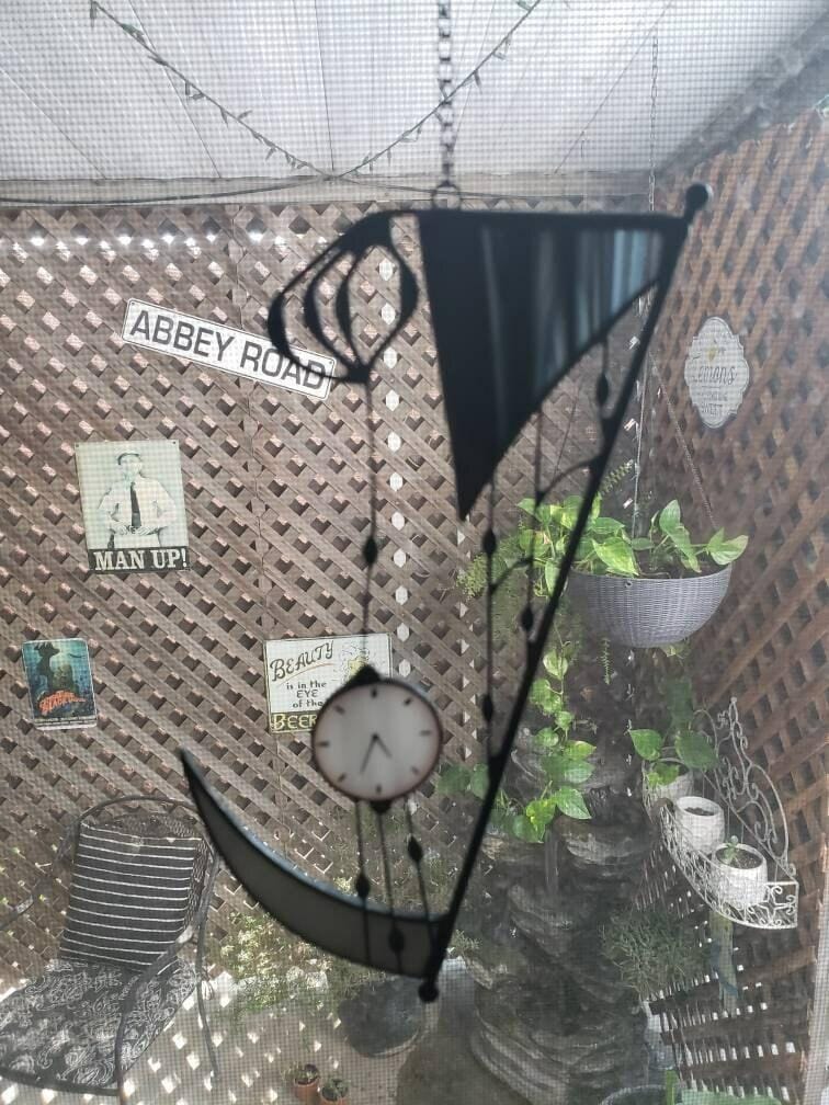 Customer photo review of Suncatcher stained glass "Hand of Death"