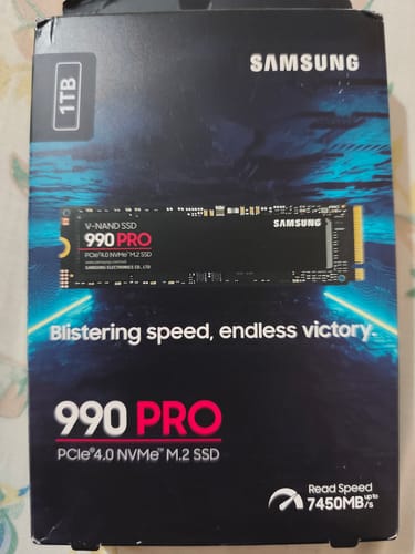 Customer photo review of Disco Duro SSD Samsung 990 PRO 1TB V NAND 3-bit MLC PCIe Gen 4 x4 NVMe M.2
