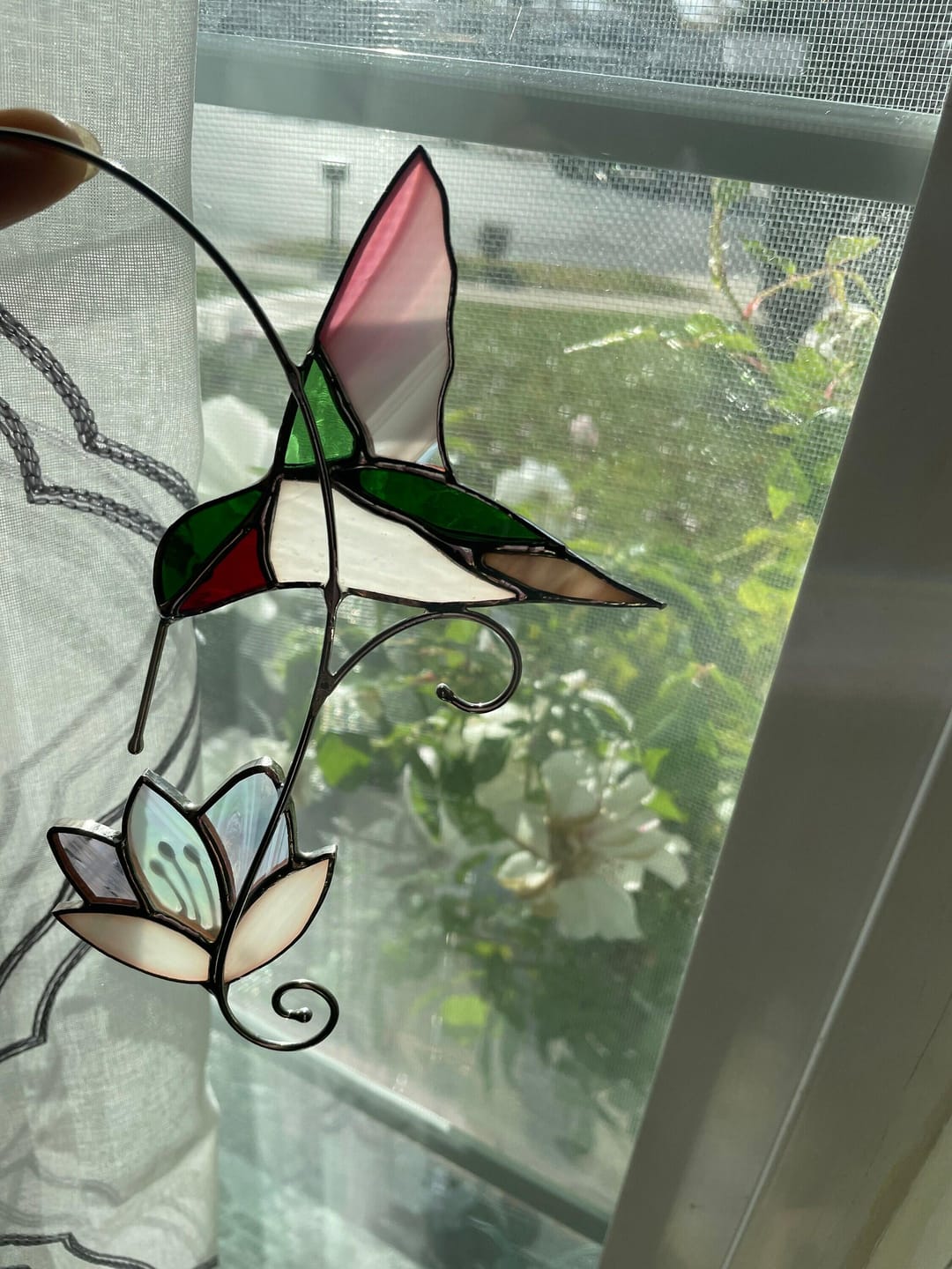 Customer photo review of Ruby-throated Hummingbird with the Flower