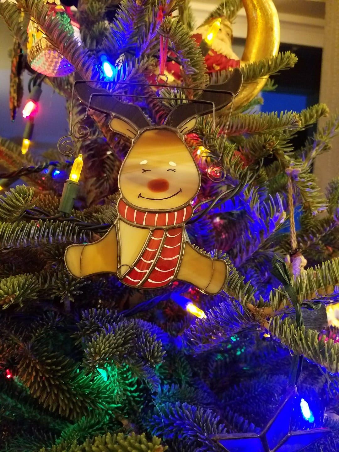 Customer photo review of Christmas Rudolph Reindeer Suncatcher