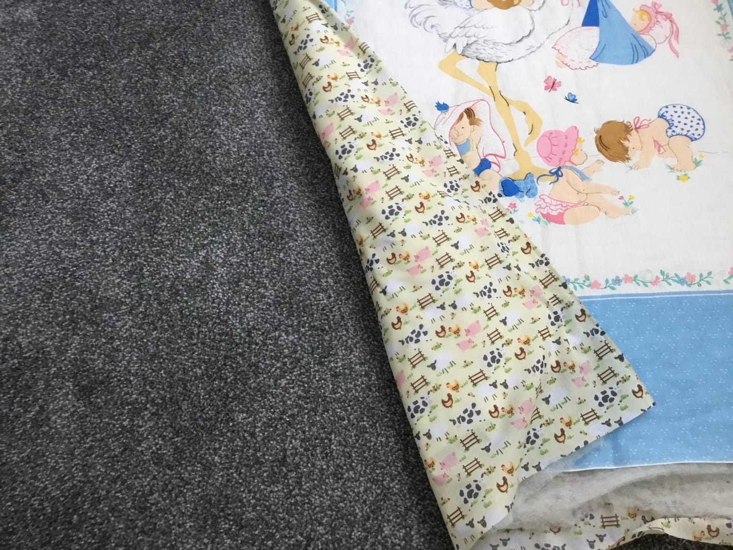 Customer photo review of Farm Animals Polycotton Fabric