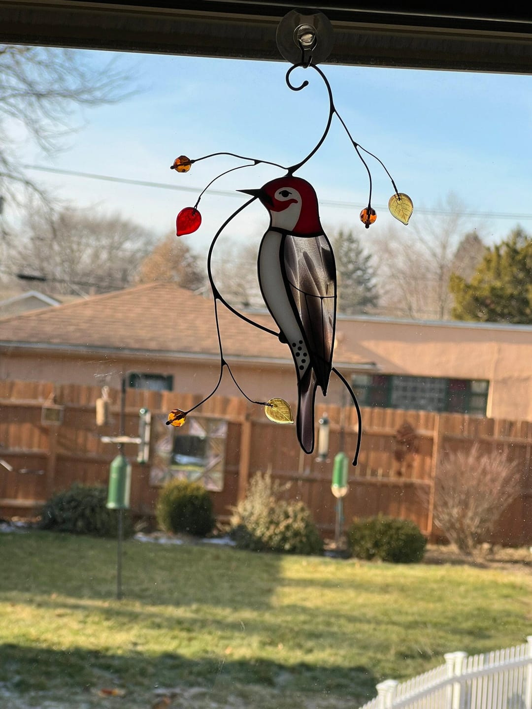 Customer photo review of Woodpecker Suncatcher