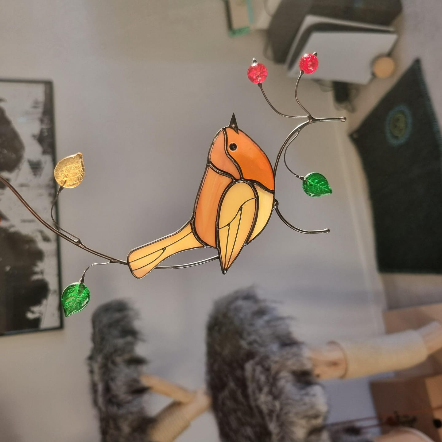 Customer photo review of Robin Bird on the Branch with Leaves