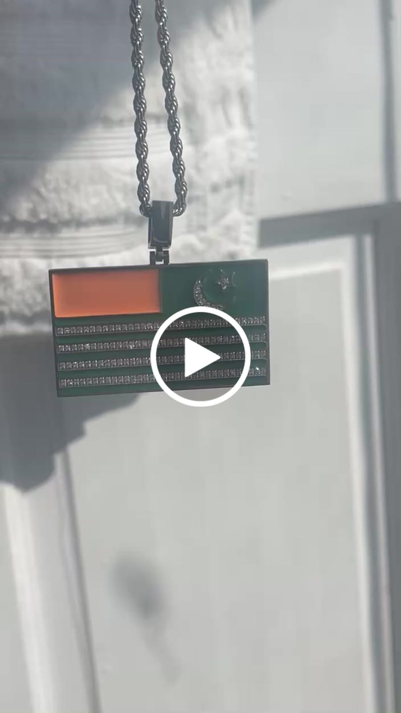 Customer video review of Kashmir Flag Pendant