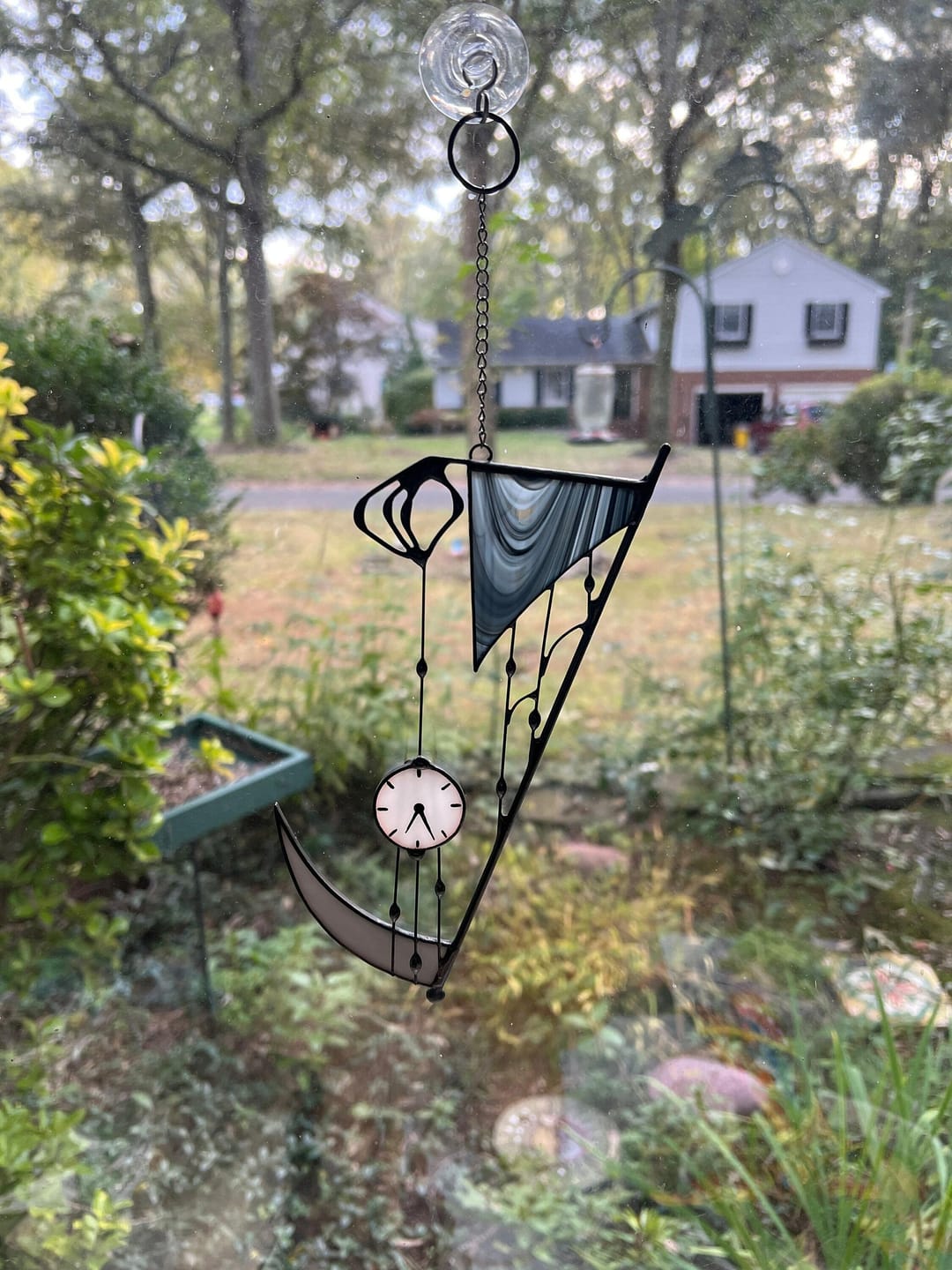 Customer photo review of Suncatcher stained glass "Hand of Death"