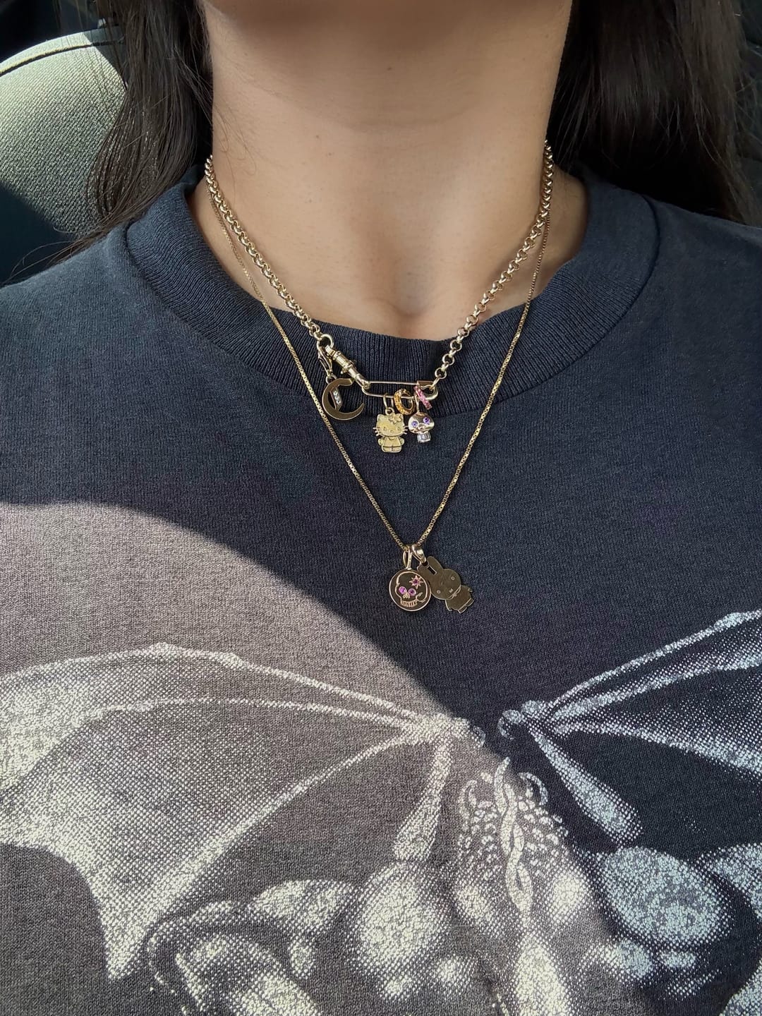 Customer photo review of 14K Single Safety Pin