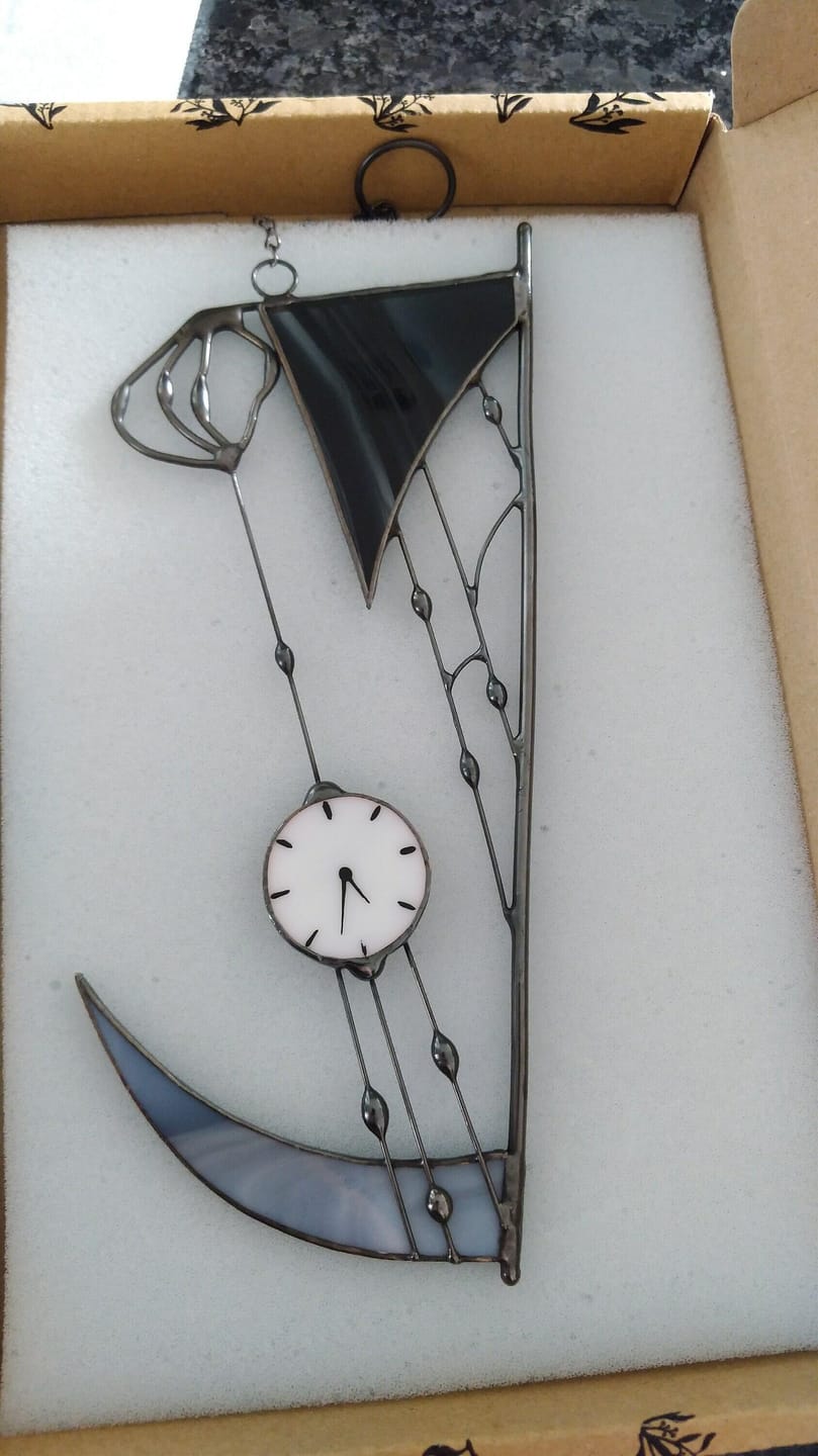 Customer photo review of Suncatcher stained glass "Hand of Death"