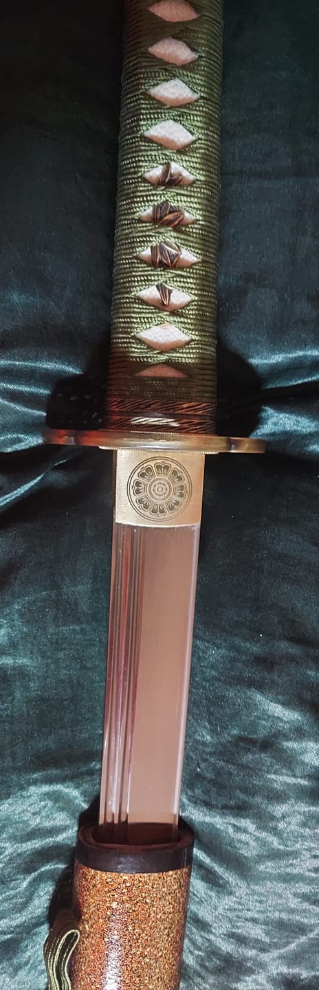 Customer photo review of The Fukyo Katana Spring Steel Double Bohi Razor Sharp