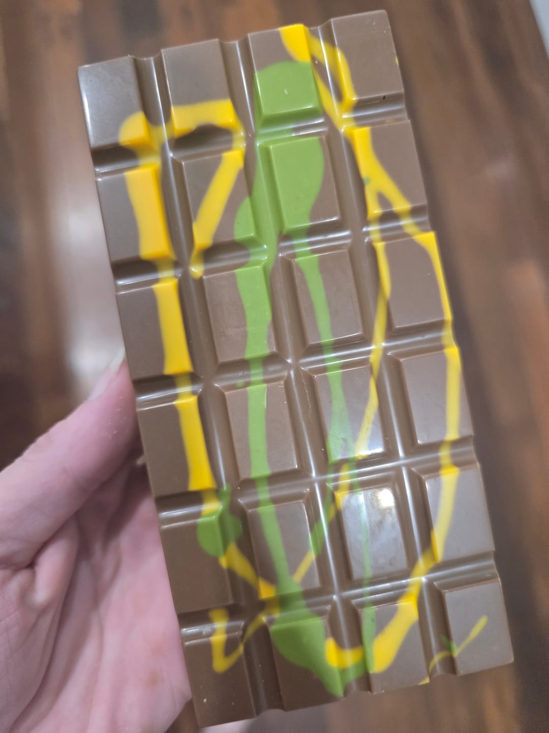 Customer photo review of Pistachio Knafeh Bliss Block - Viral Dubai Chocolate Bar 200g