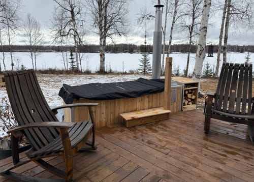 Customer photo review of Wood Burning Hot Tub