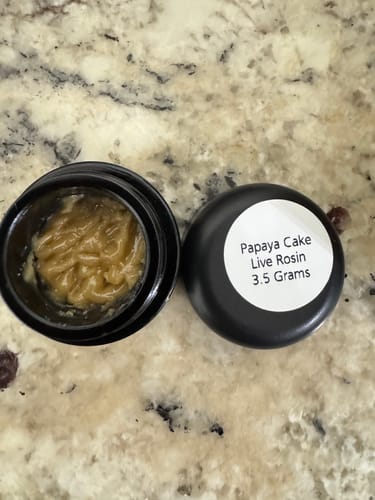 Customer photo review of Papaya Cake Live Rosin