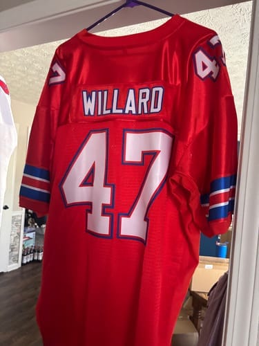 Customer photo review of Custom Black Gold-White Classic Style Mesh American Football Jersey