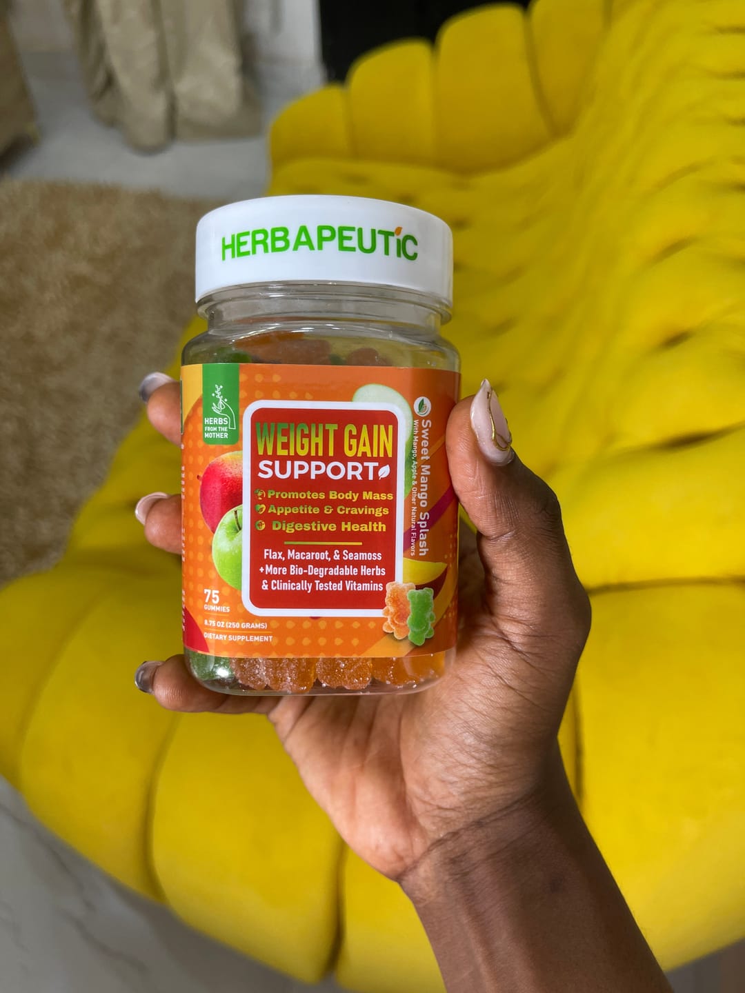 Customer photo review of Herbapeutic Weight Gain Gummies
