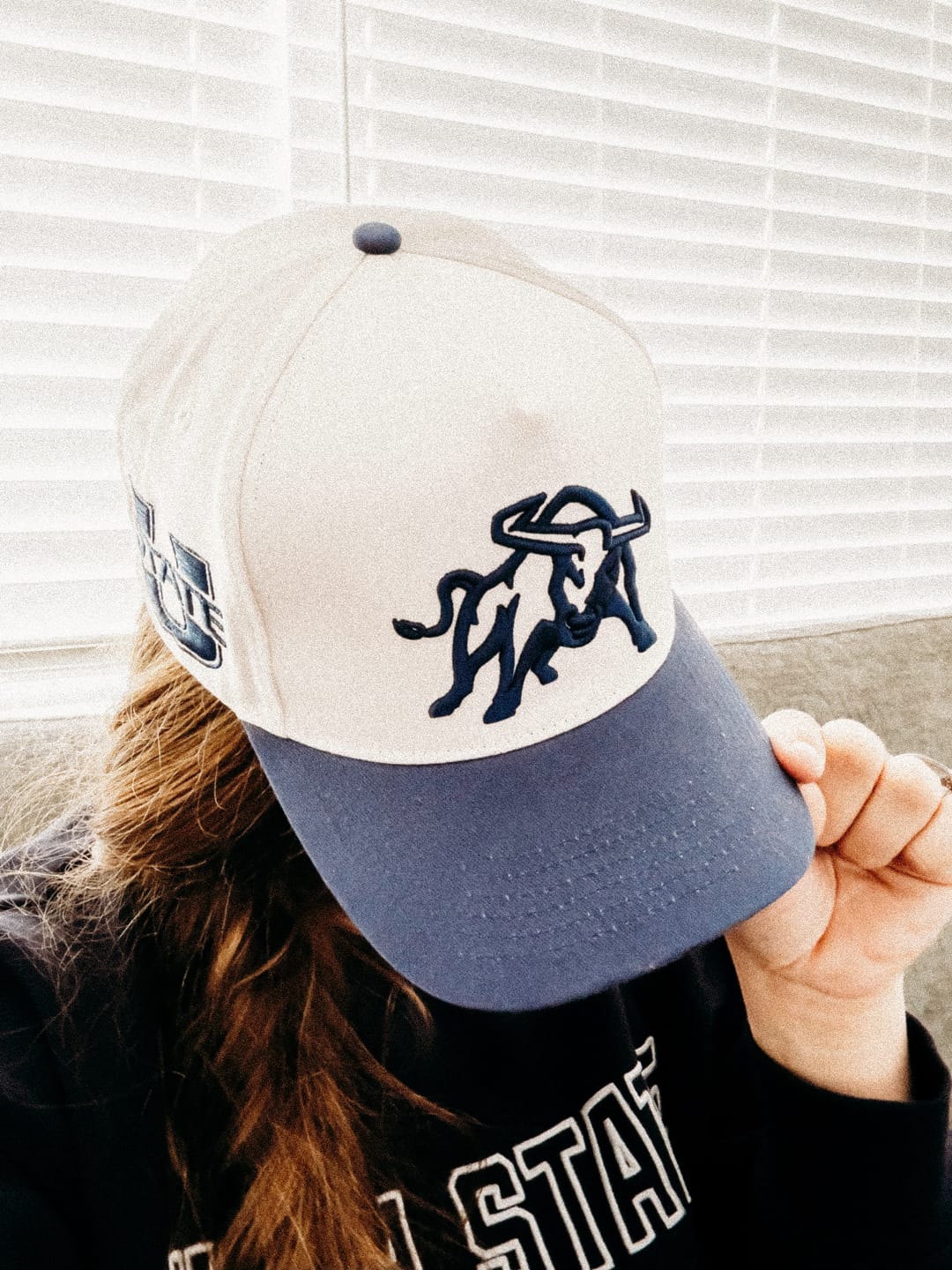 Customer photo review of USU Fade Hat Natural Navy