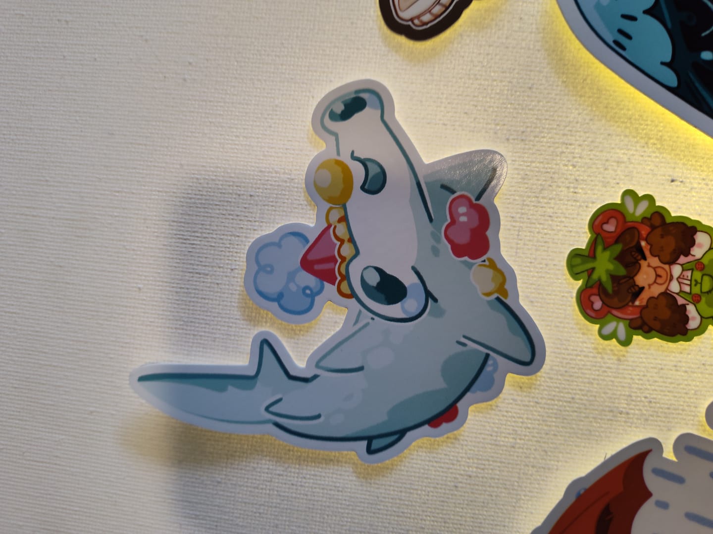 Customer photo review of Clown Shark Stickers