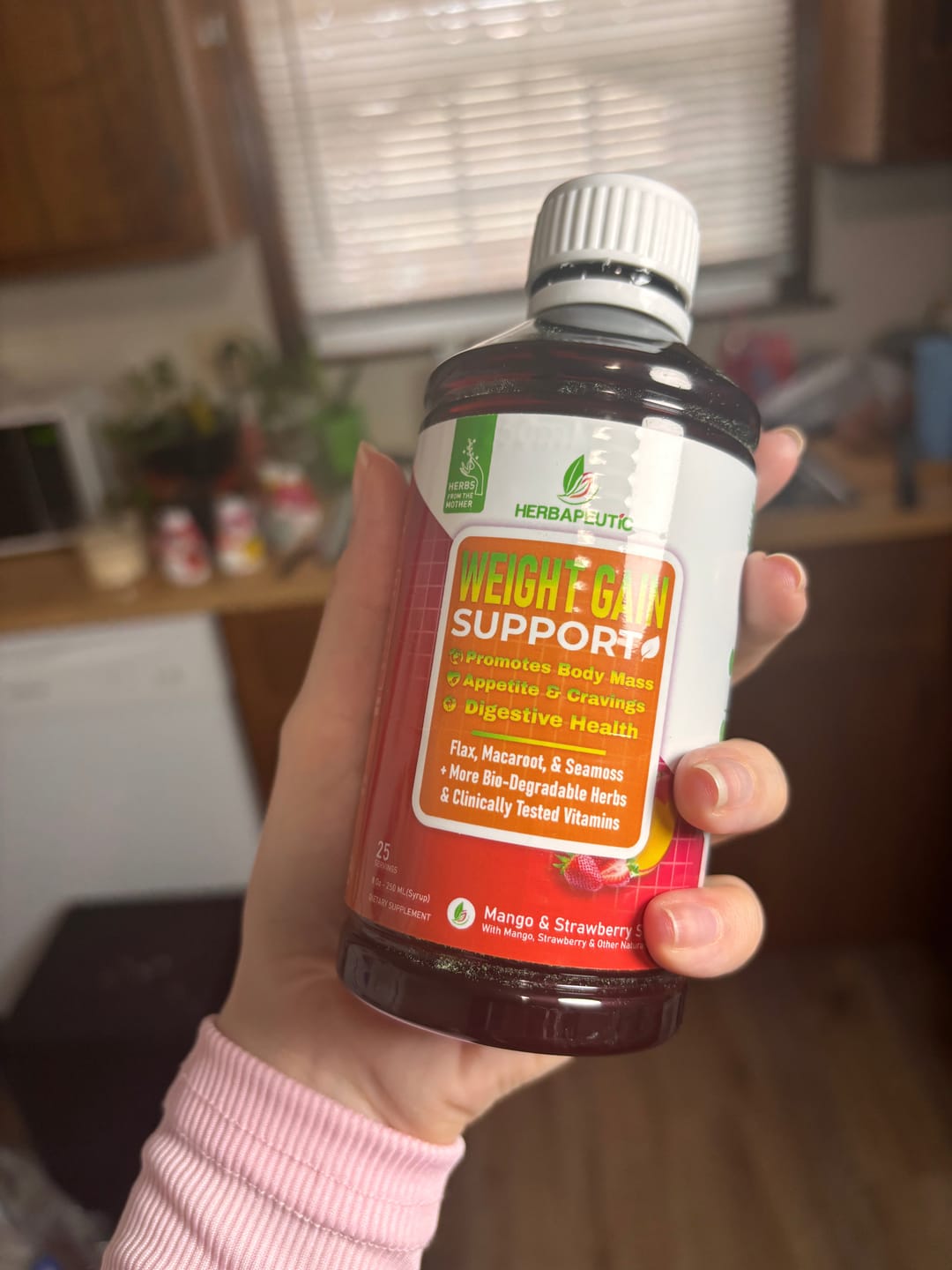 Customer photo review of Herbapeutic Weight Gain Syrup
