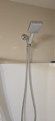 Customer photo review of 1- Spray Square Handheld Shower Set