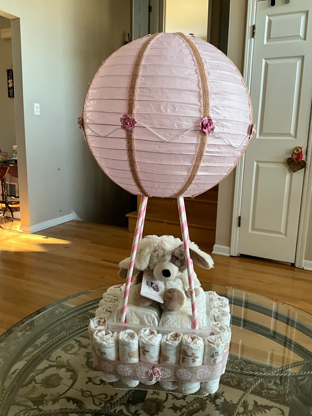 Customer photo review of 14" Pink Round Paper Lantern, Parallel Ribbing, Chinese Hanging Wedding & Party Decoration
