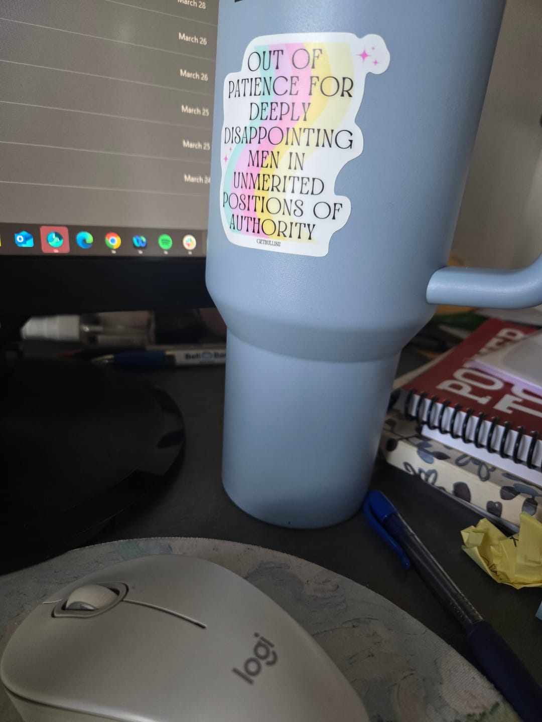 Customer photo review of Out Of Patience For Deeply Disappointing Men Sticker