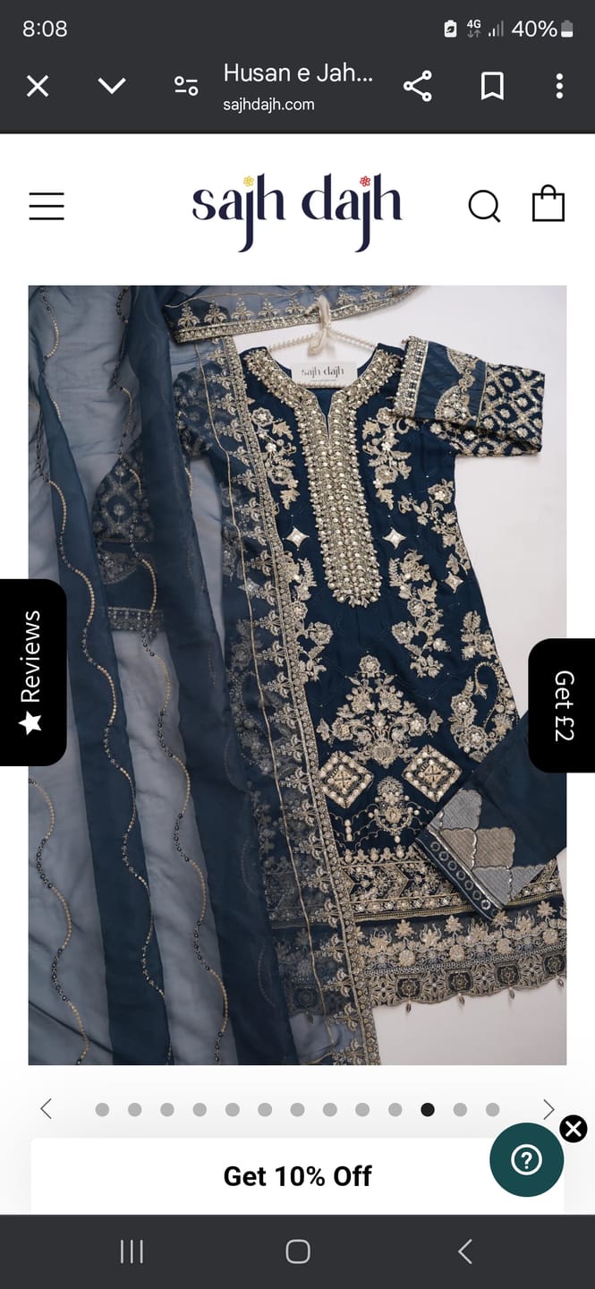 Customer photo review of Husan e Jahan - Luxury Festive Collection - Ready to Wear - V2 - D4 - HEJV2D4