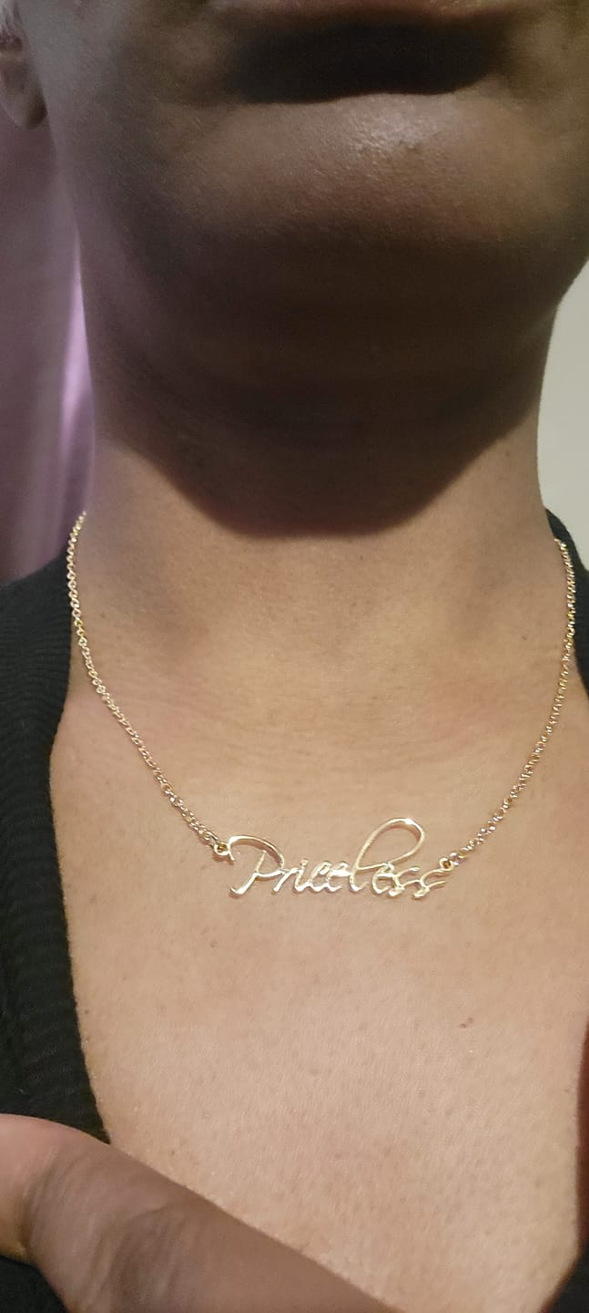 Customer photo review of Personalized Name Necklace
