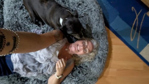 Customer photo review of PaWz Premium Calming Pet Bed with Removable Cover