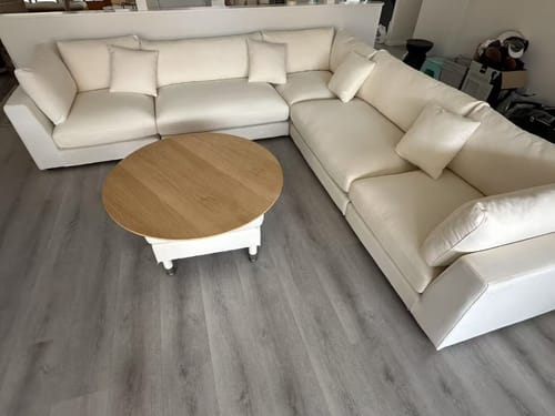 Customer photo review of Snowdrift Sectional Sofa – Modular 5-Piece Set – Cream