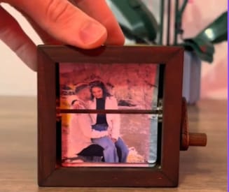 Customer photo review of Custom photo box with a crank