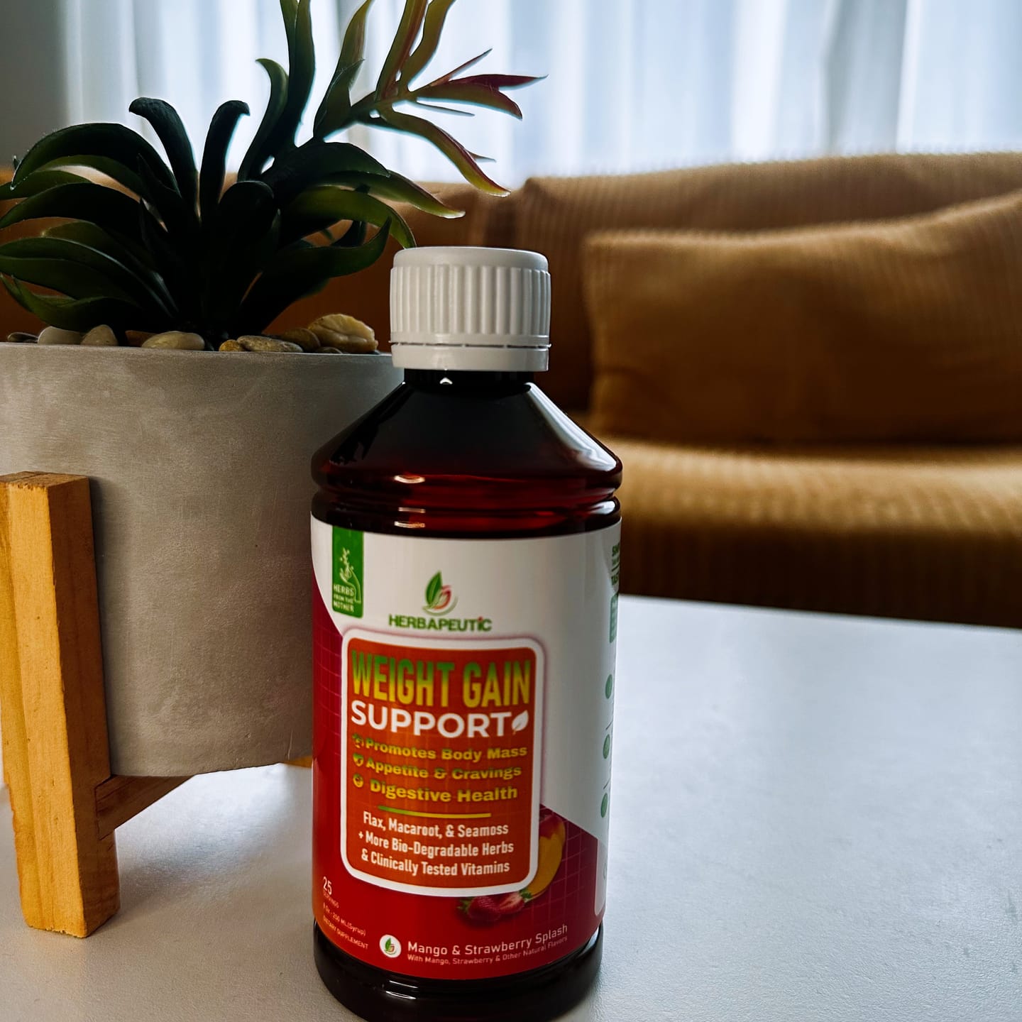 Customer photo review of Herbapeutic Weight Gain Syrup