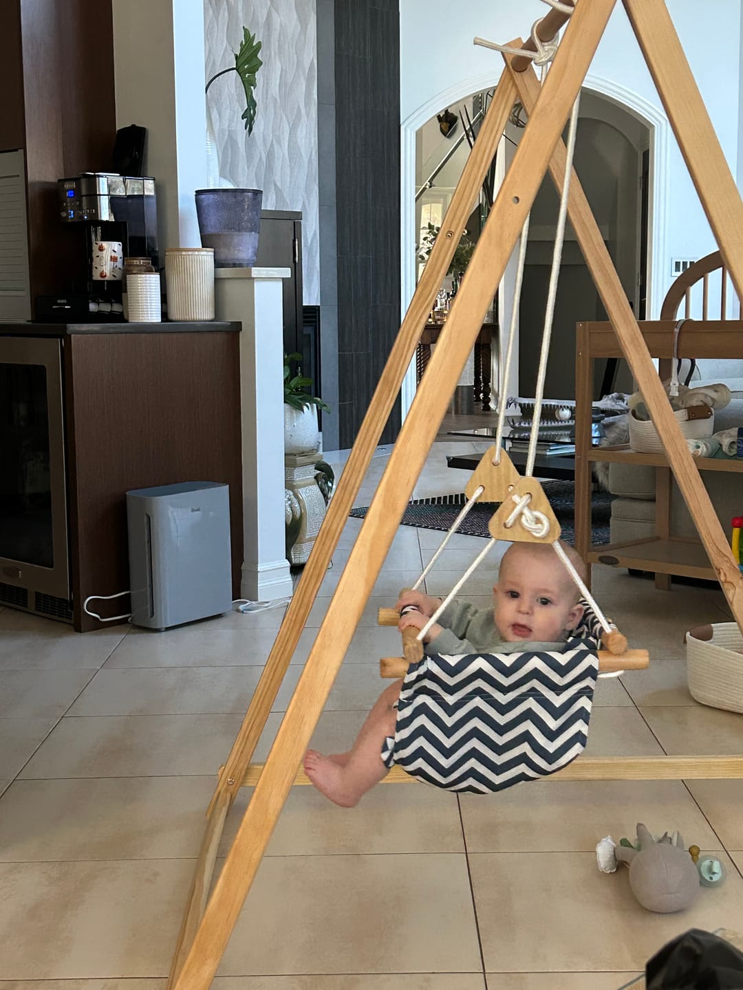 Customer photo review of Spruce - Baby and Toddler Foldable Wooden Swing Set
