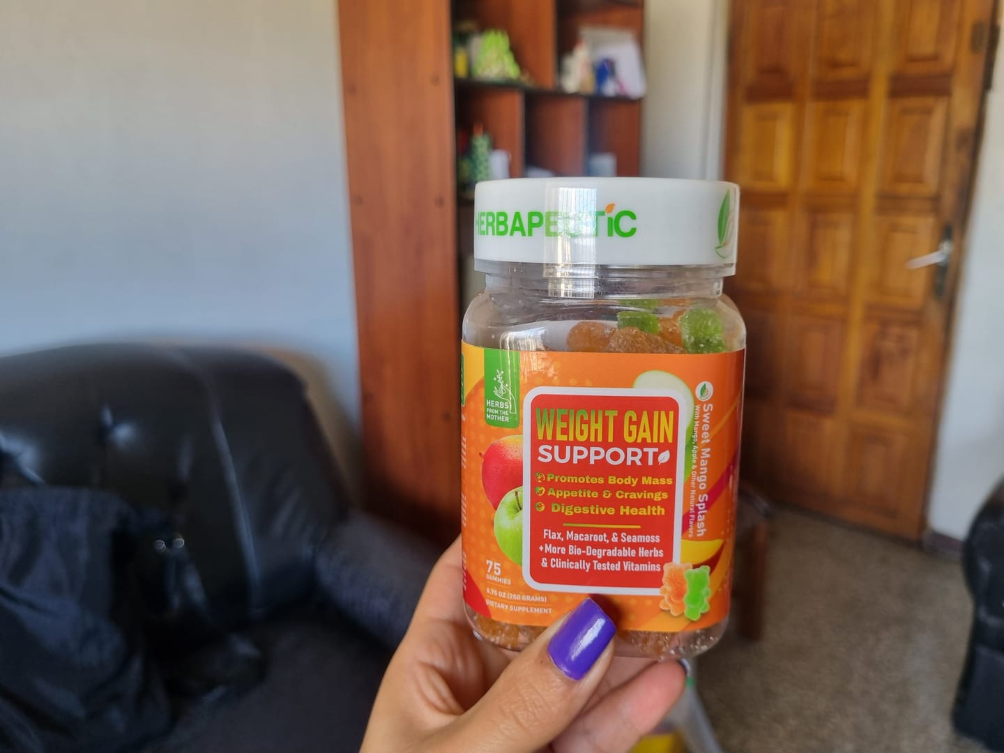 Customer photo review of Herbapeutic Weight Gain Gummies