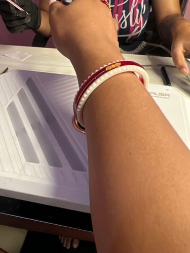 Customer photo review of Red – “Crimson Charm Women’s Bangle” (Pack of 1 Pair) (2 pis)