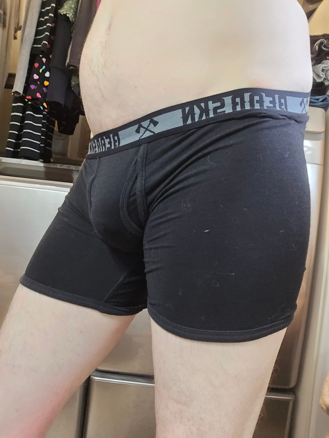 Customer photo review of Long Leg Bamboo Boxer Brief - Blackberry