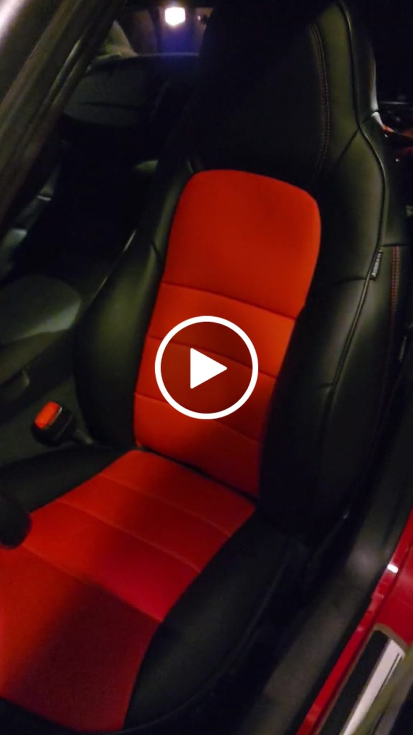 Customer video review of Corvette C6 Custom Leather Seat Covers