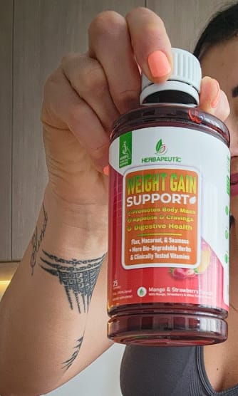 Customer photo review of Herbapeutic Weight Gain Syrup