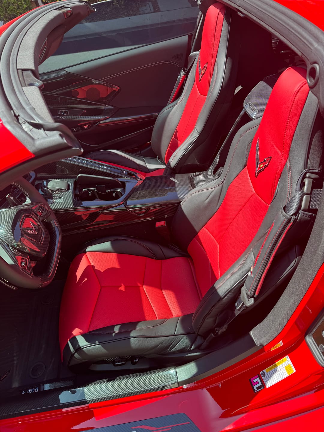 Customer photo review of Corvette C8 Custom Leather Seat Covers