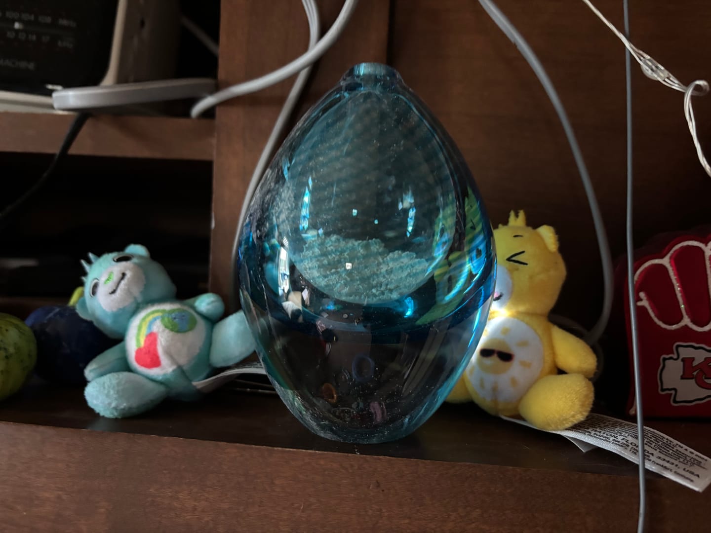 Customer photo review of Glass Keepsake Urn for Cremation Ashes of People or Pets