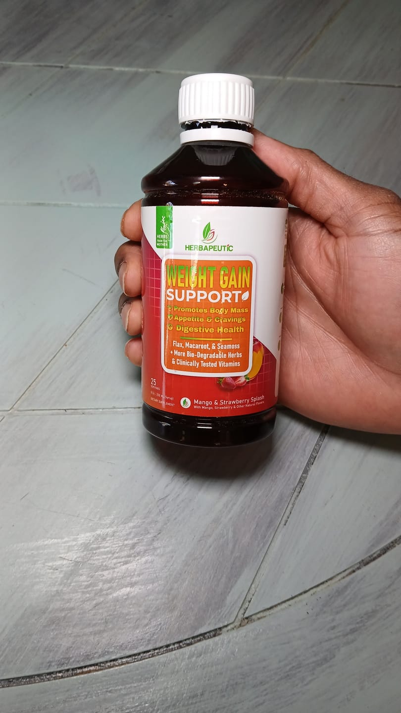 Customer photo review of Herbapeutic Weight Gain Syrup