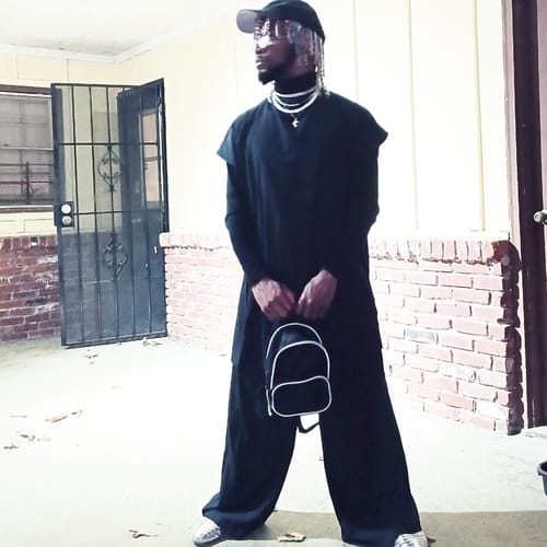 Customer photo review of Mens Plain Pleated Loose 2 Piece Set SKUJ16756