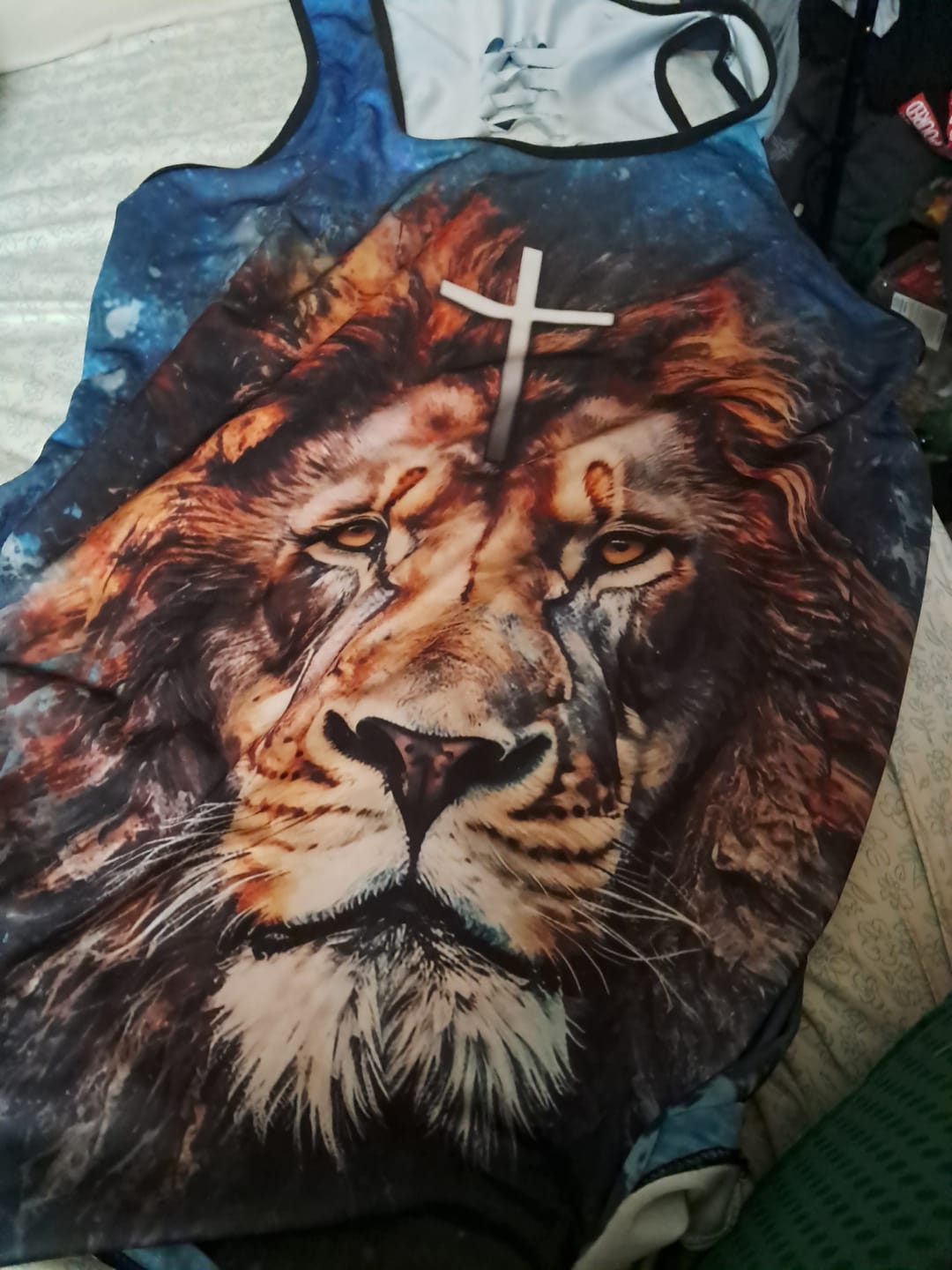 Customer photo review of Jesus Lion Of Judah, I Am The Way And The Truth John 14:6 - Inspirational Christian 3D All Over Print T-Shirt And Hoodie
