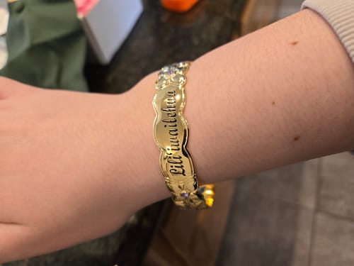 Customer photo review of Hau'oli Heirloom Birthstone Bangle