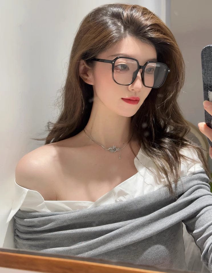 Customer photo review of "Loong" 925 Sterling Silver Abstract Dragon Jade Necklace, Open Collar Choker