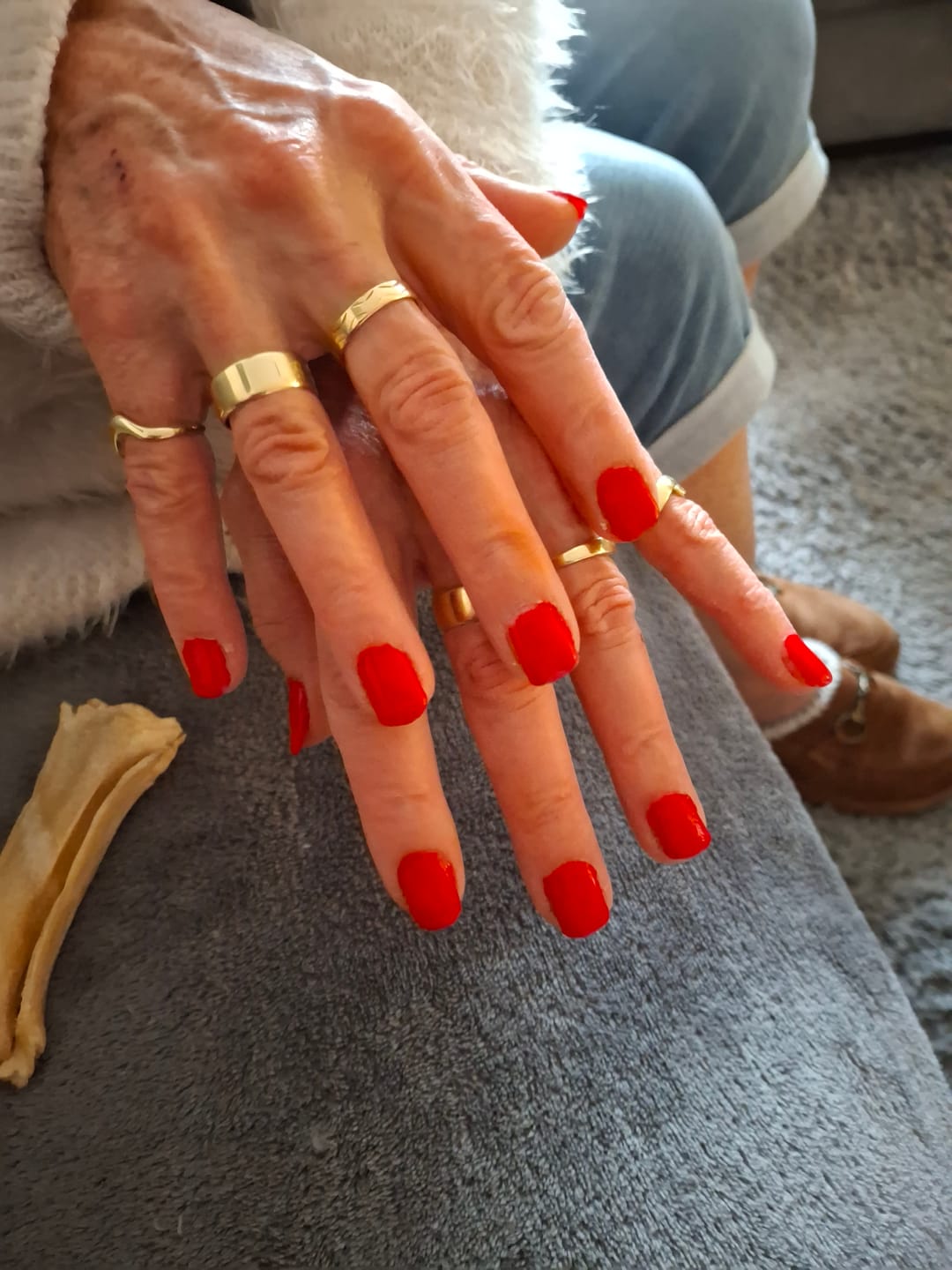 Customer photo review of Christmas Red Dipping Powder
