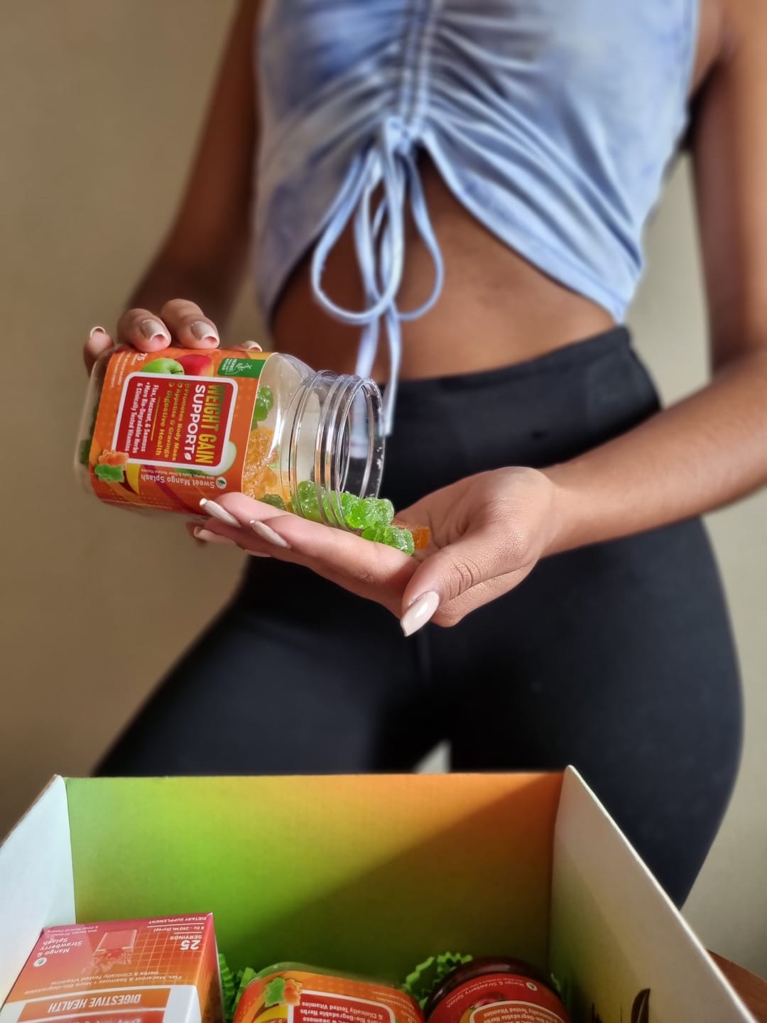 Customer photo review of Herbapeutic Weight Gain Gummies