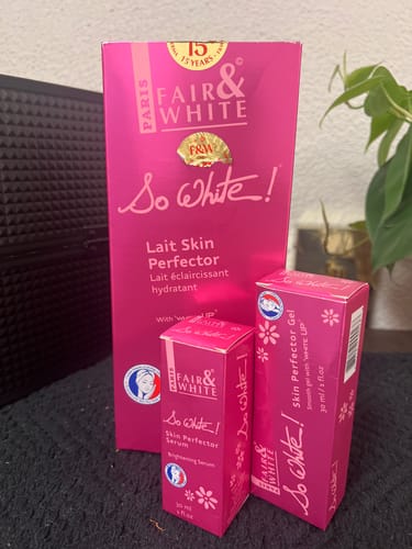 Customer photo review of Fair & White So White! Essentials Kit